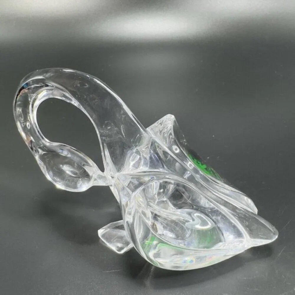 Kristal Color Clear‎ Lead Crystal Glass Made in Italy Swan Duck Bird Paperweight